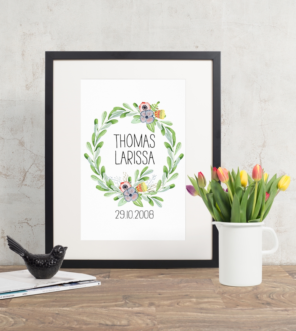 blumenkranz-kunstdruck-hochzeit-personalisierbar