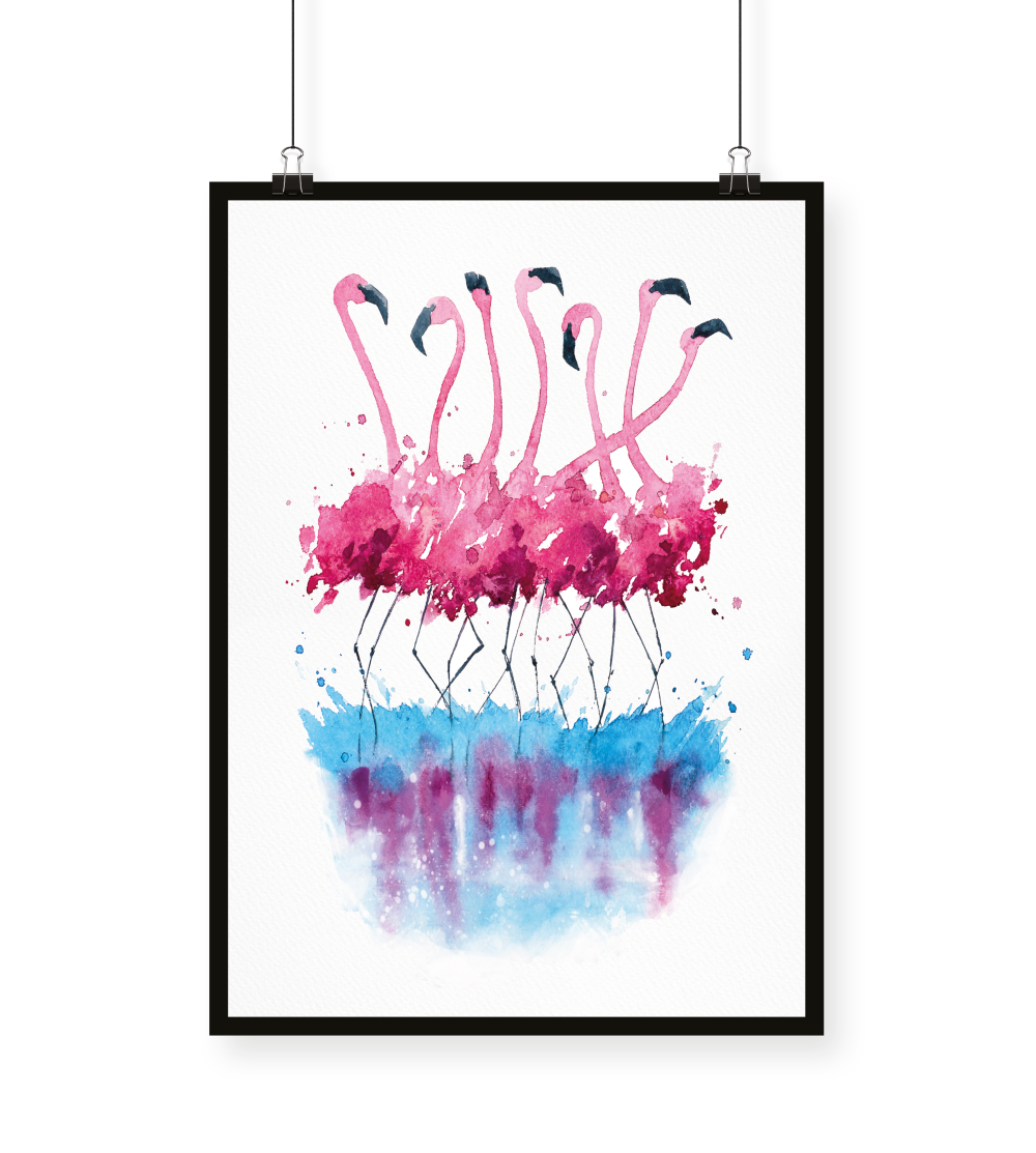 flamingos-kunstdruck