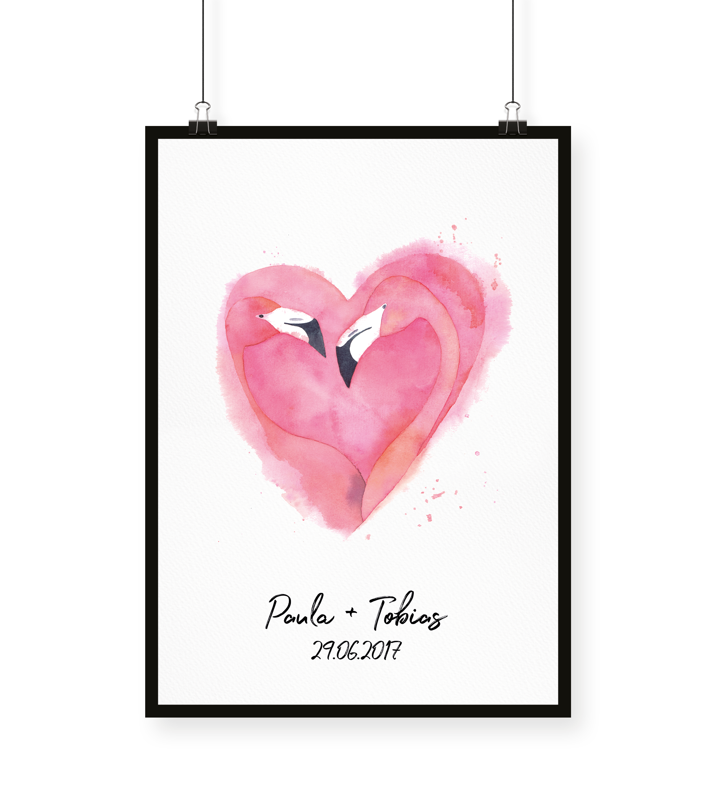 flamingo-herz-kunstdruck-personalisiert